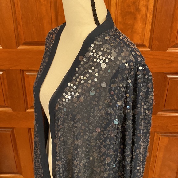 Fun Sequined Blue Top - Picture 4 of 6
